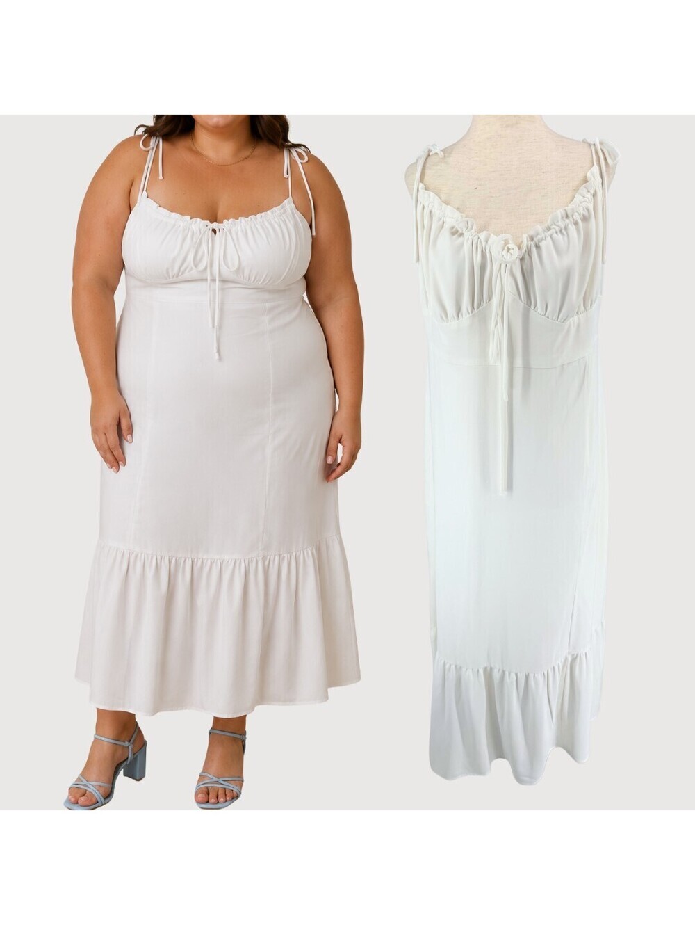 Park & Fifth Smithe Ivory Midi Dress Plus Size 4XL